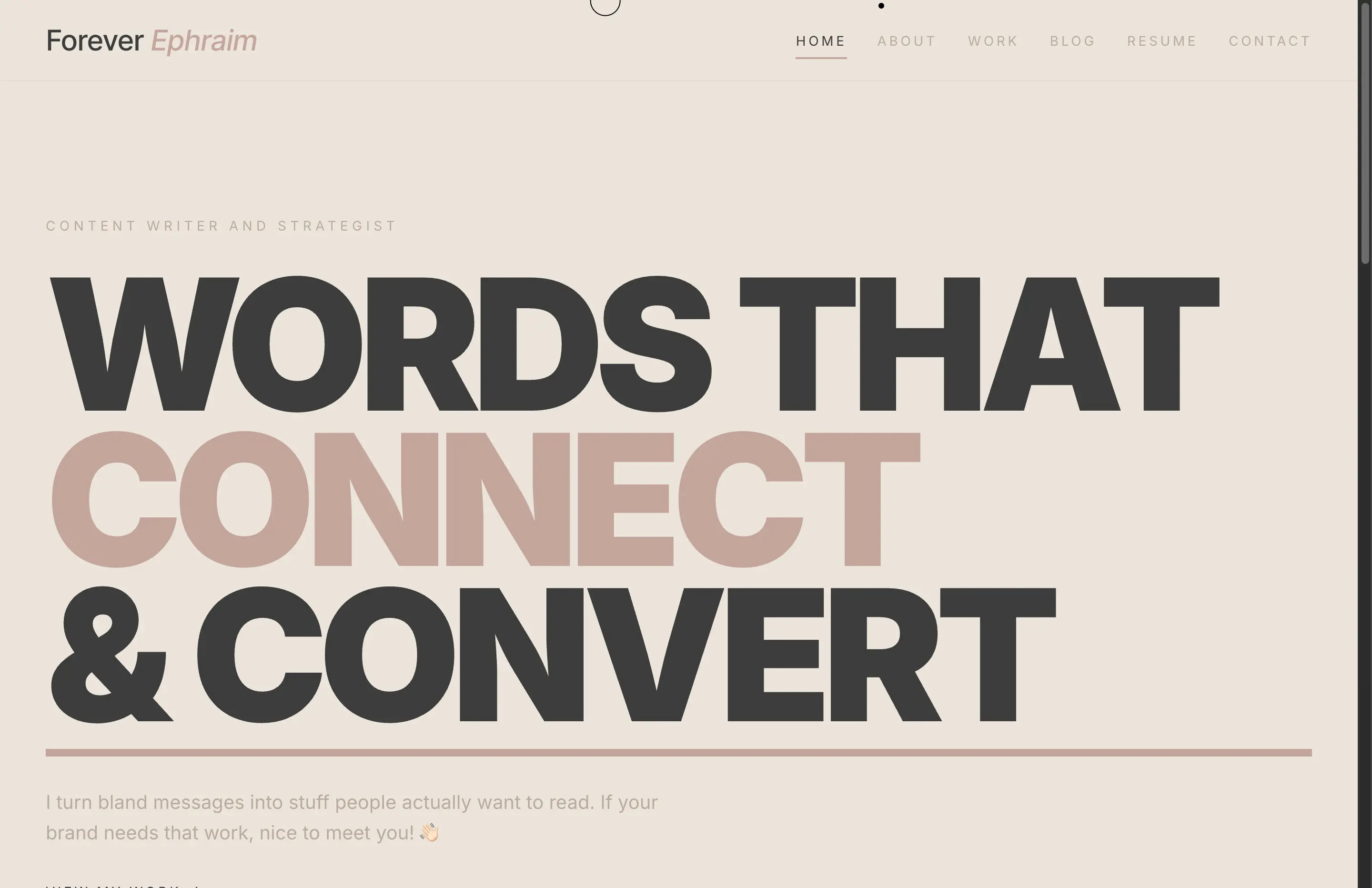 Forever Ephraim project identity
