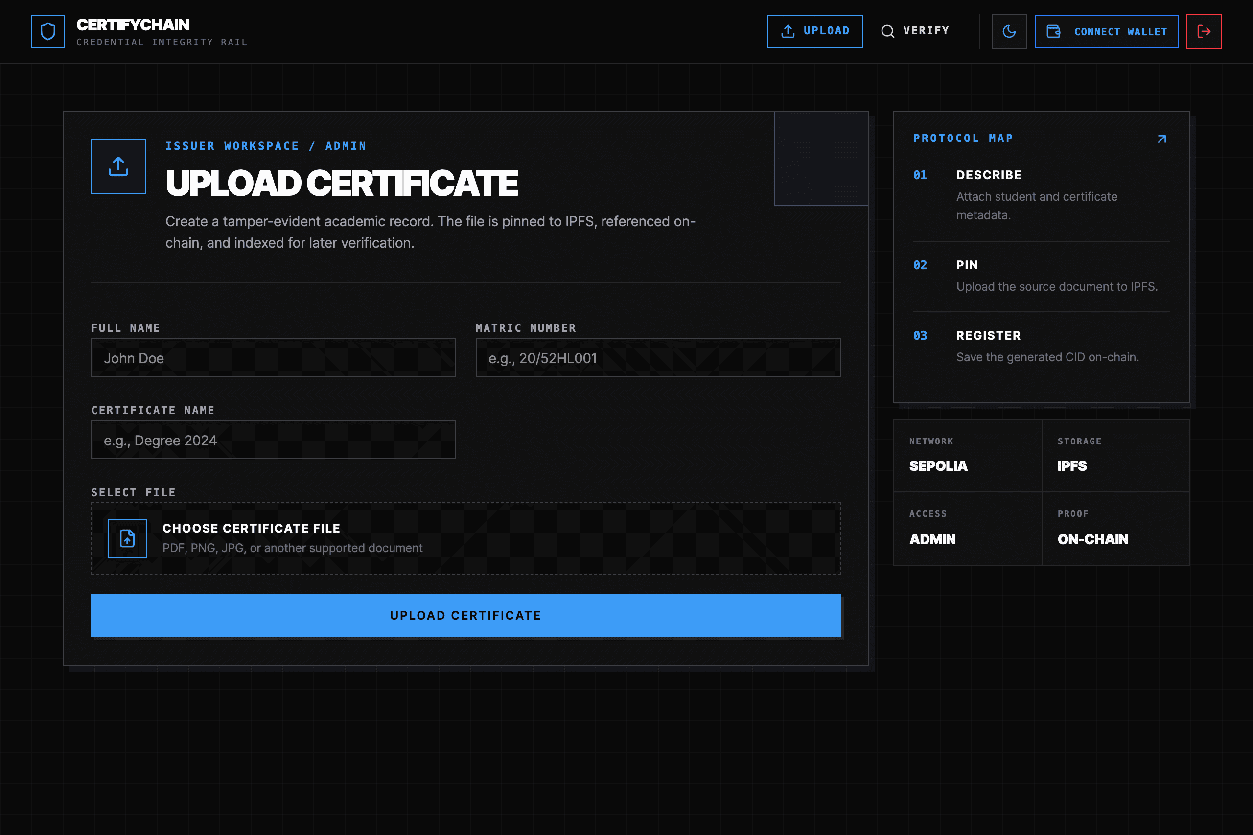 CertifyChain project identity