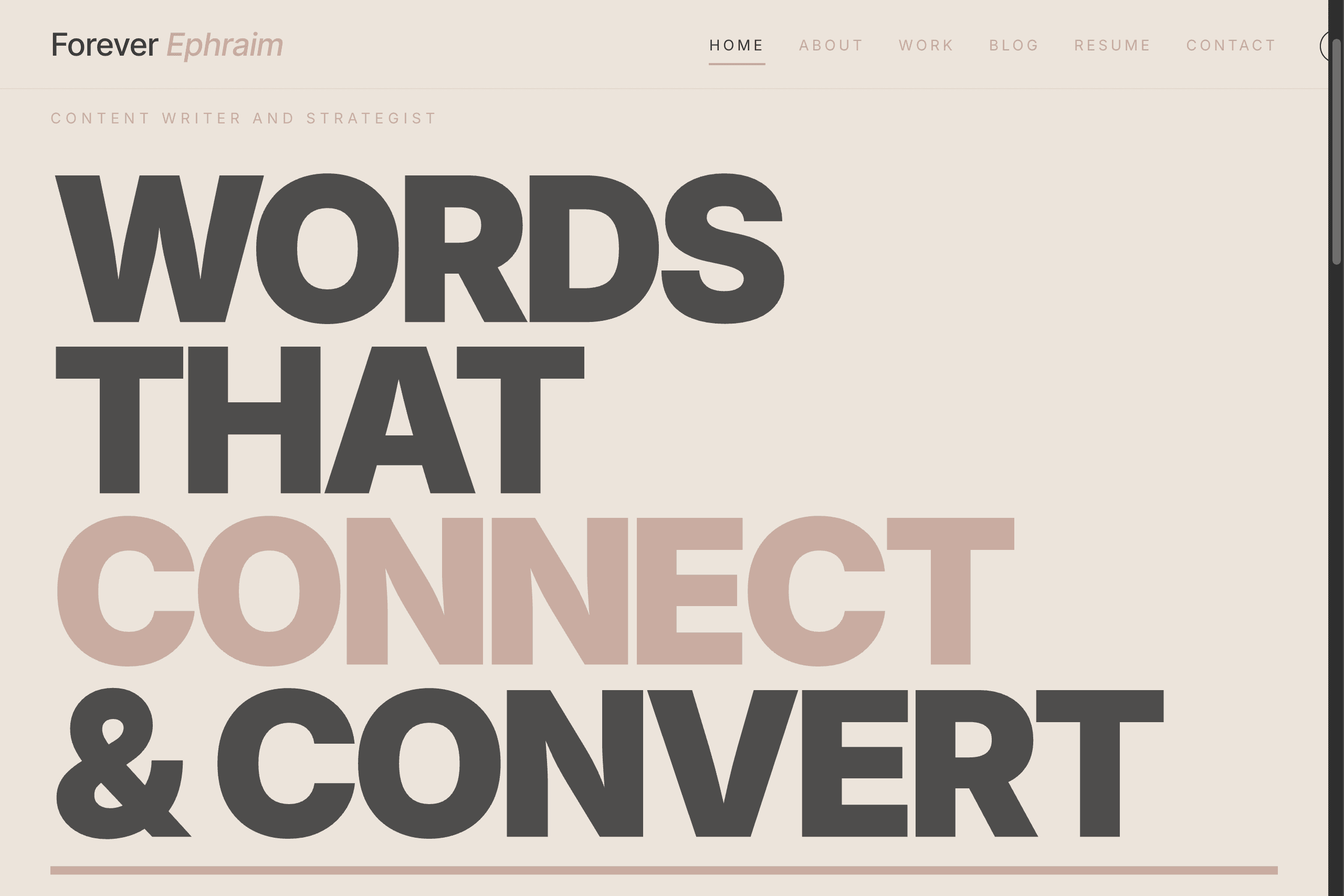 Forever Ephraim project identity